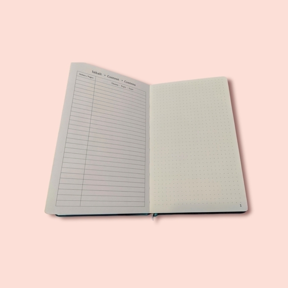 Teal Blue Dotted Journal w/ Index NWOT - Picture 8 of 10